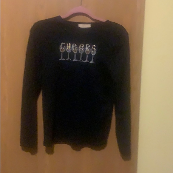 Cheerful wine glass design shirt - Picture 1 of 3